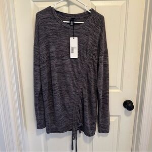 Bobi Sweater Women Long Sleeve Round Neck Lightweight Cinch Size Large